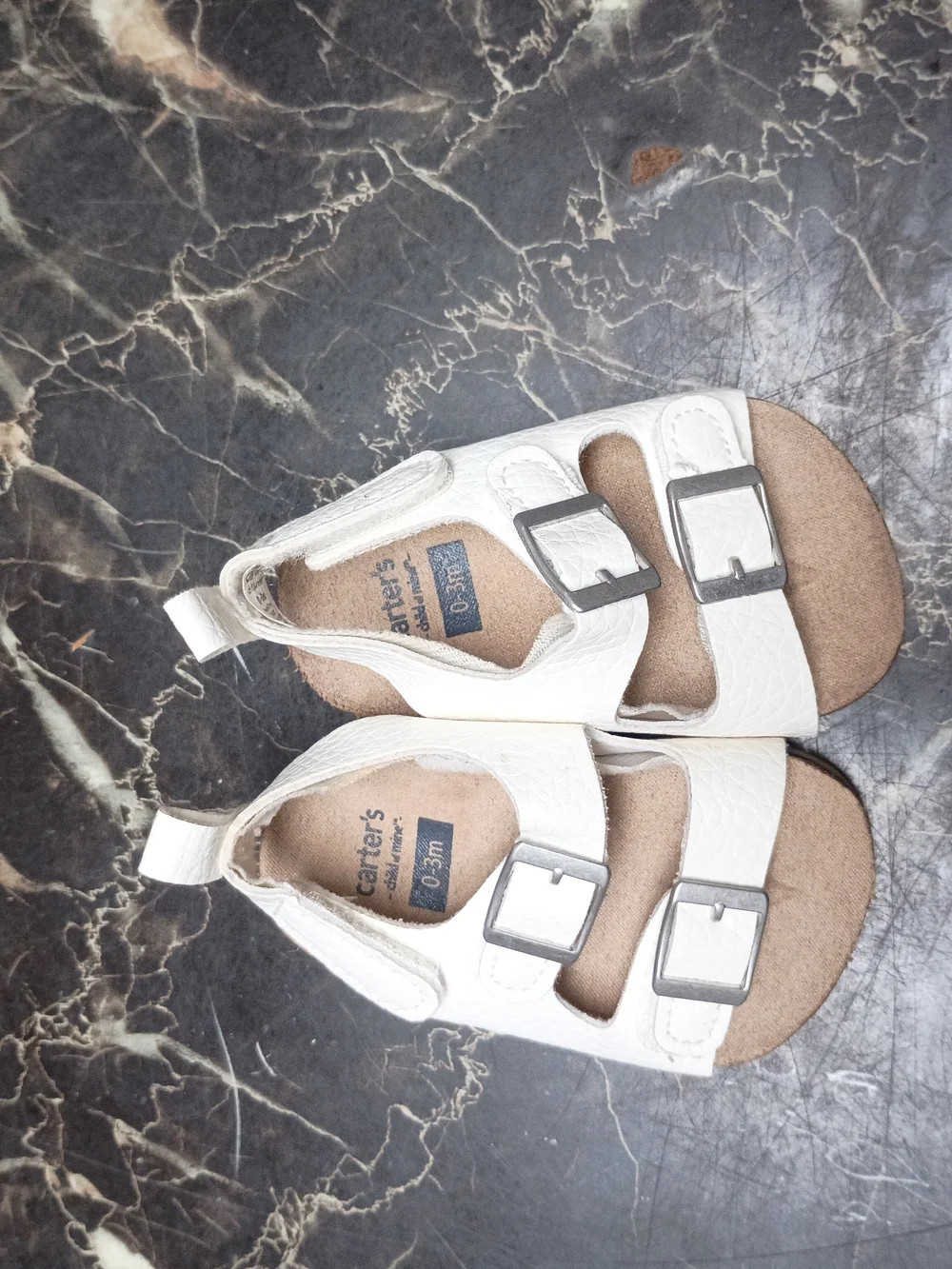 Carter's White Baby/Toddler Buckle Strap Sandals